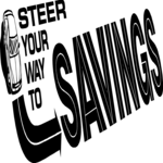 Steer Your Way to Savings Clip Art