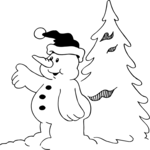 Snowman & Tree 1