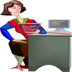 Accountant with Abacus Clip Art