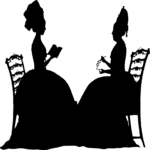 Silhouettes, Women Reading 2