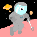 Astronaut - Blue Faced Clip Art