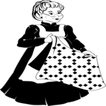 Mrs Claus with Quilt Clip Art