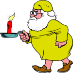 Santa Going to Bed Clip Art