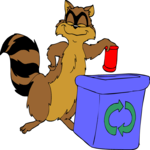 Recycling - Raccoon Clip Art