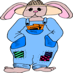 Gardener - Rabbit Clip Art