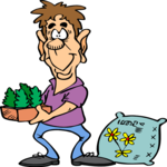 Man with Potted Plant 2