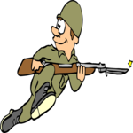 Soldier with Bayonet Clip Art