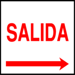 Exit (Right) - Spanish Clip Art