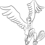 Man with Wings 1 Clip Art