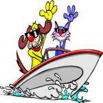 Boating - Cat & Dog
