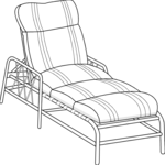 Chaise Lounge 1 Clip Art