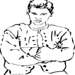 Man with Arms Crossed 1 Clip Art