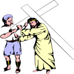 Jesus Carrying Cross 7 Clip Art