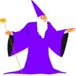 Wizard with Wand 1 Clip Art