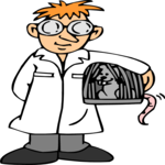 Scientist & Rat Clip Art