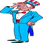 Uncle Sam - Frustrated Clip Art