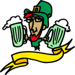 Leprechaun with Beer 1 Clip Art
