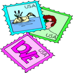 Postage Stamps Clip Art