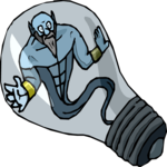 Genie in Light Bulb