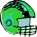 Football - Helmet 3 Clip Art