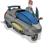 Space Motorcycle Clip Art