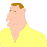 Man in Yellow Shirt Clip Art