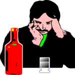 Man with Drink Clip Art