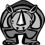 Rhino 02 Clip Art