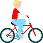 Boy on Bicycle 2 Clip Art