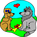 Lovers - Dogs Clip Art