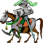 Knight on Horse 2 Clip Art