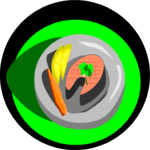 Salmon Plate Clip Art