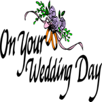 On Your Wedding Day Clip Art