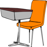 Desk & Chair 2 Clip Art