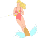 Water Skiing 11 Clip Art