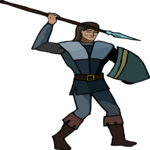Warrior with Spear 1 Clip Art