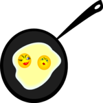 Eggs in Frying Pan Clip Art