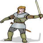 Soldier with Sword 3 Clip Art