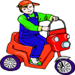 Motor Scooter 2 Clip Art