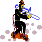 Trombone Player 2 Clip Art