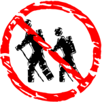Hiking Not Allowed Symbol