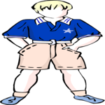 Boy in Shorts 03 Clip Art