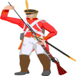 Foot Soldier Loading Rifle Clip Art