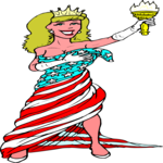 Miss Liberty 1 Clip Art