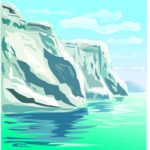Cliffs by the Sea 4 Clip Art