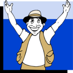 Fisherman - Excited Clip Art
