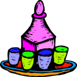 Carafe & Glasses 1 Clip Art