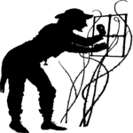 Silhouettes, Man at Window