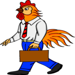 Businessman - Rooster Clip Art