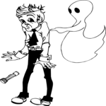Ghost Scaring Man